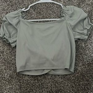 Light green crop top